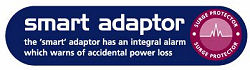 Simply plug in any mains appliance via the smart adaptor and you can be assured that the alarm will sound should the power be accidentally turned off.